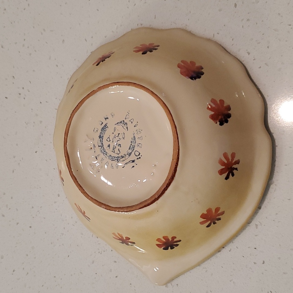 Italy ARS Hand Painted Fish Pottery Bowl - Picture 4 of 8